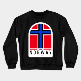 Norway Flag Sticker, For Norway Lovers Crewneck Sweatshirt